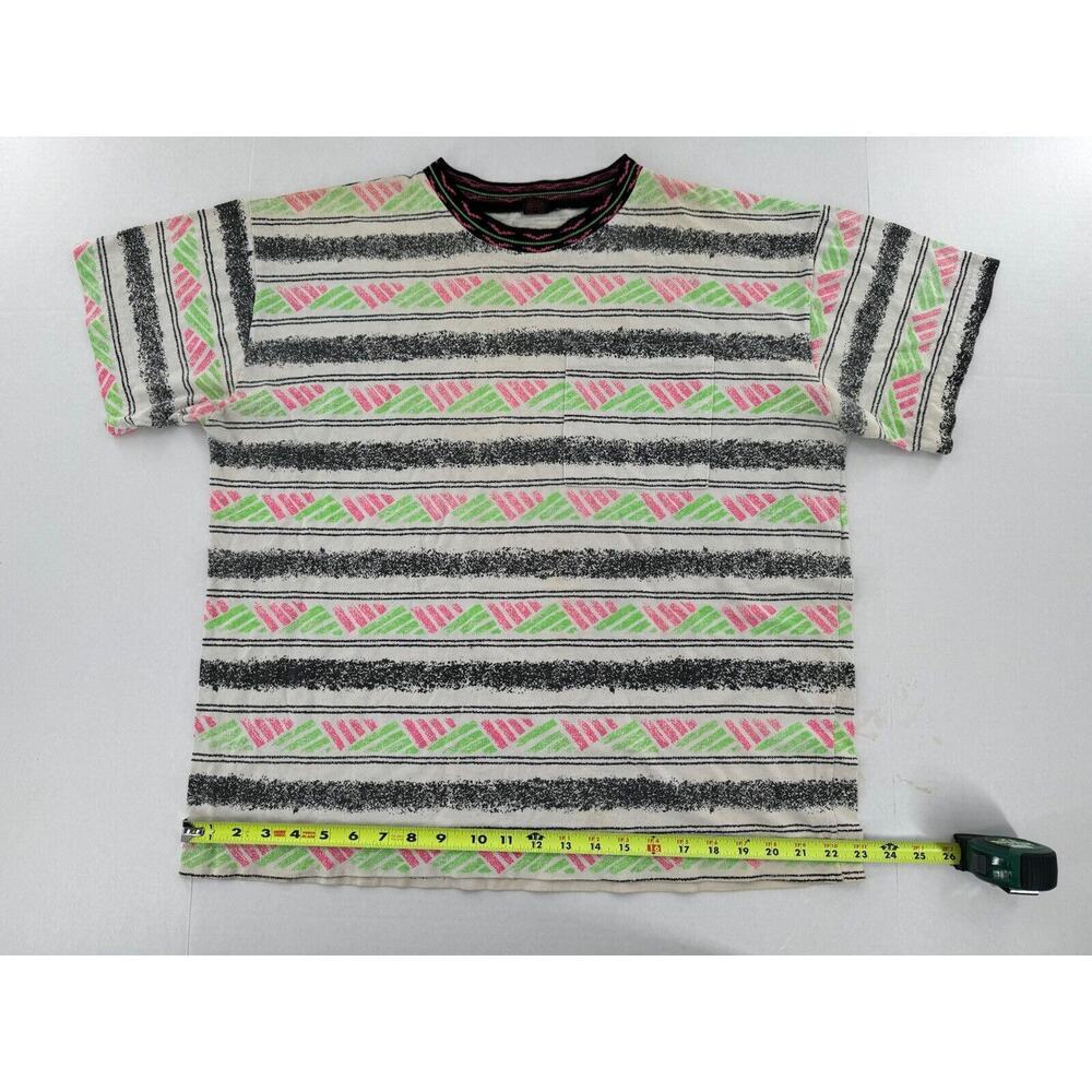 Vtg T Shirt Mens Size S/M Surf Hippie Boho Knit Skater Pacific Coastal Art 80’s - Picture 5 of 12